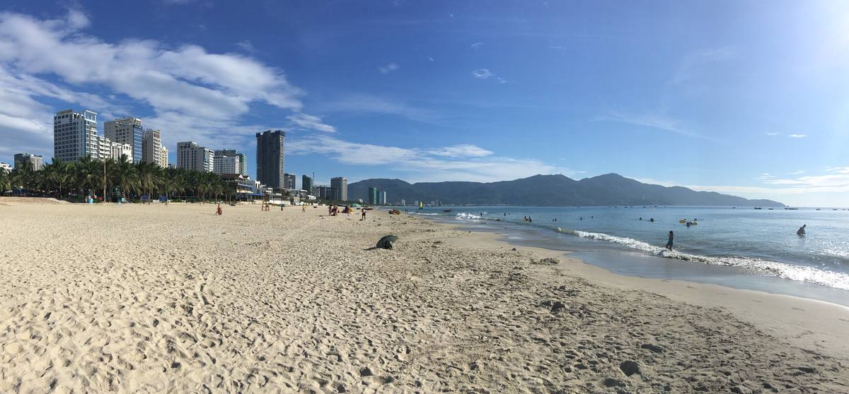 The long beach My An sits behind
