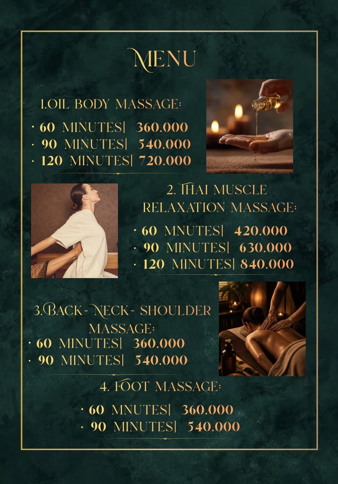 Len spa receives massage at home- apartment- villa- hotel