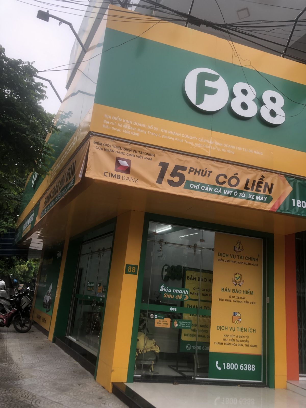 Vay nhanh bằng cà vẹt xe Đà Nẵng - F88 88 Cách Mạng Tháng 8